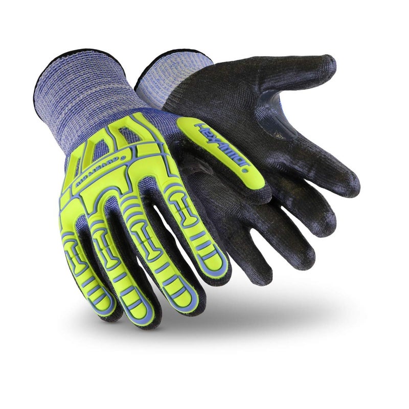 HexArmor Cut-Resistant Impact Protection PU Palm Work Gloves | Rig LizardÂ® Series 2095 | Large - Image 1